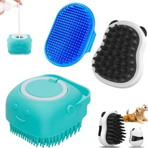 3PCS Dog Bath Brush | Dog Shampoo Brush | Dog Scrubber for Bath